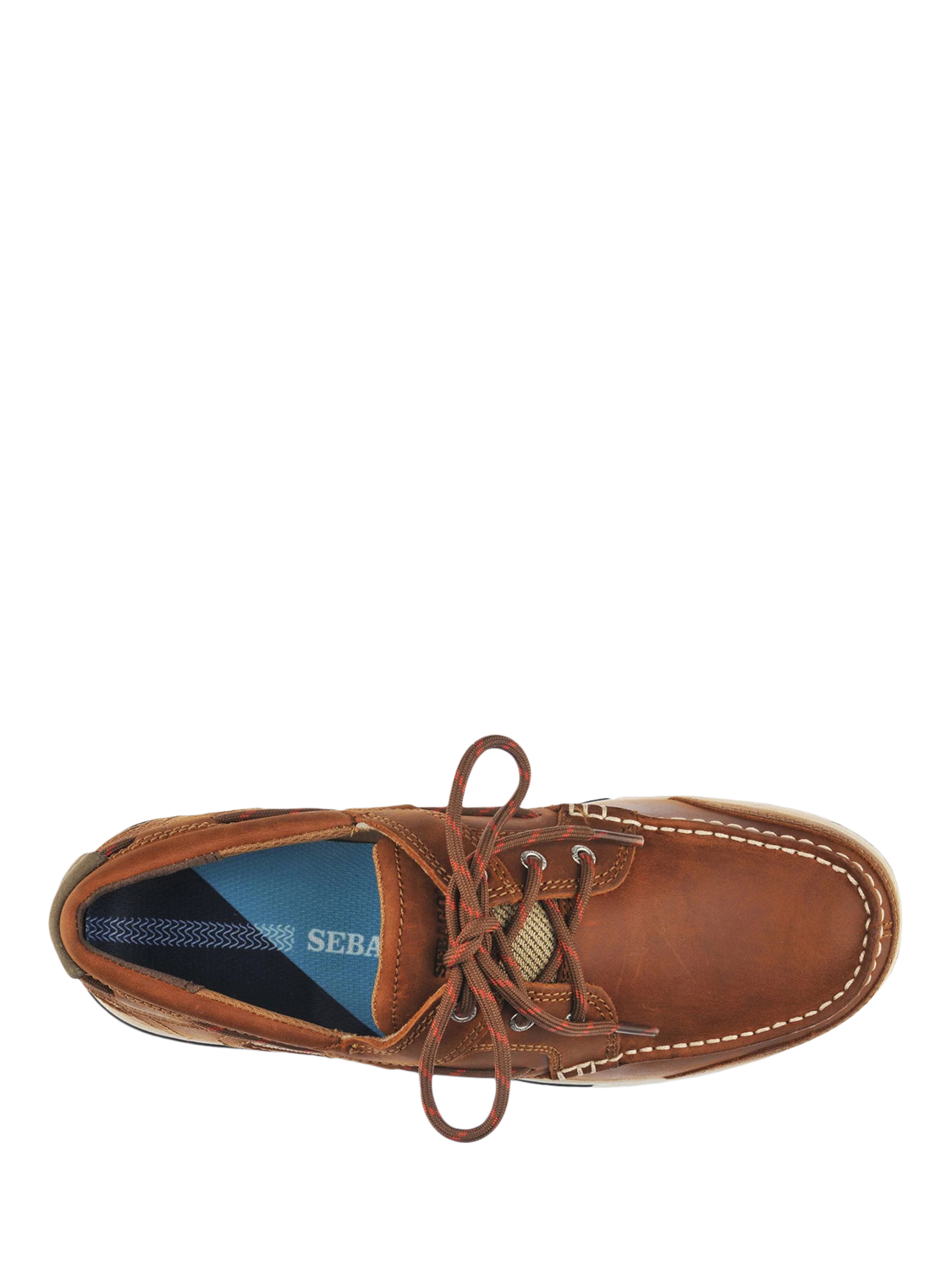 Product image 4 of 6, which shows Sebago Triton Leather Boat Shoes, Brown Cinnamon, 6.5