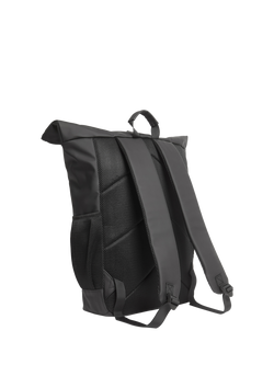 Lyle & Scott Water Resistant Rolltop Backpack, Jet Black - view 2, Jet Black