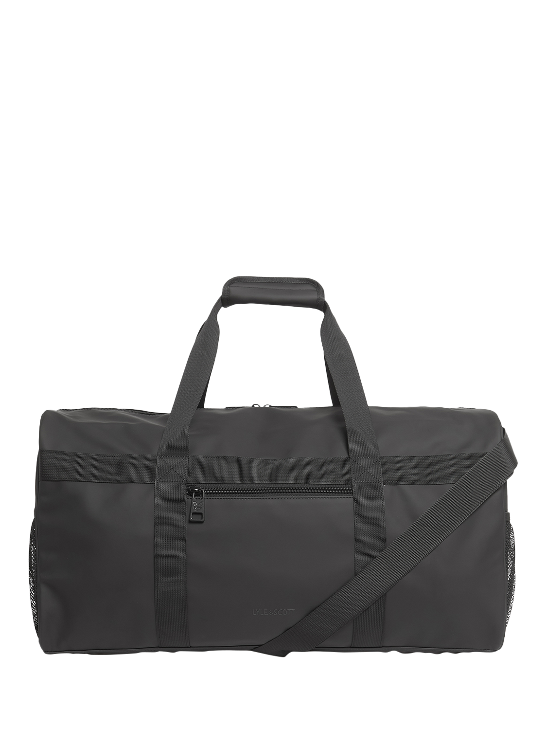 Product image 1 of 3, which shows Lyle & Scott Weather Resistant Barrel Bag, Z865 Jet Black