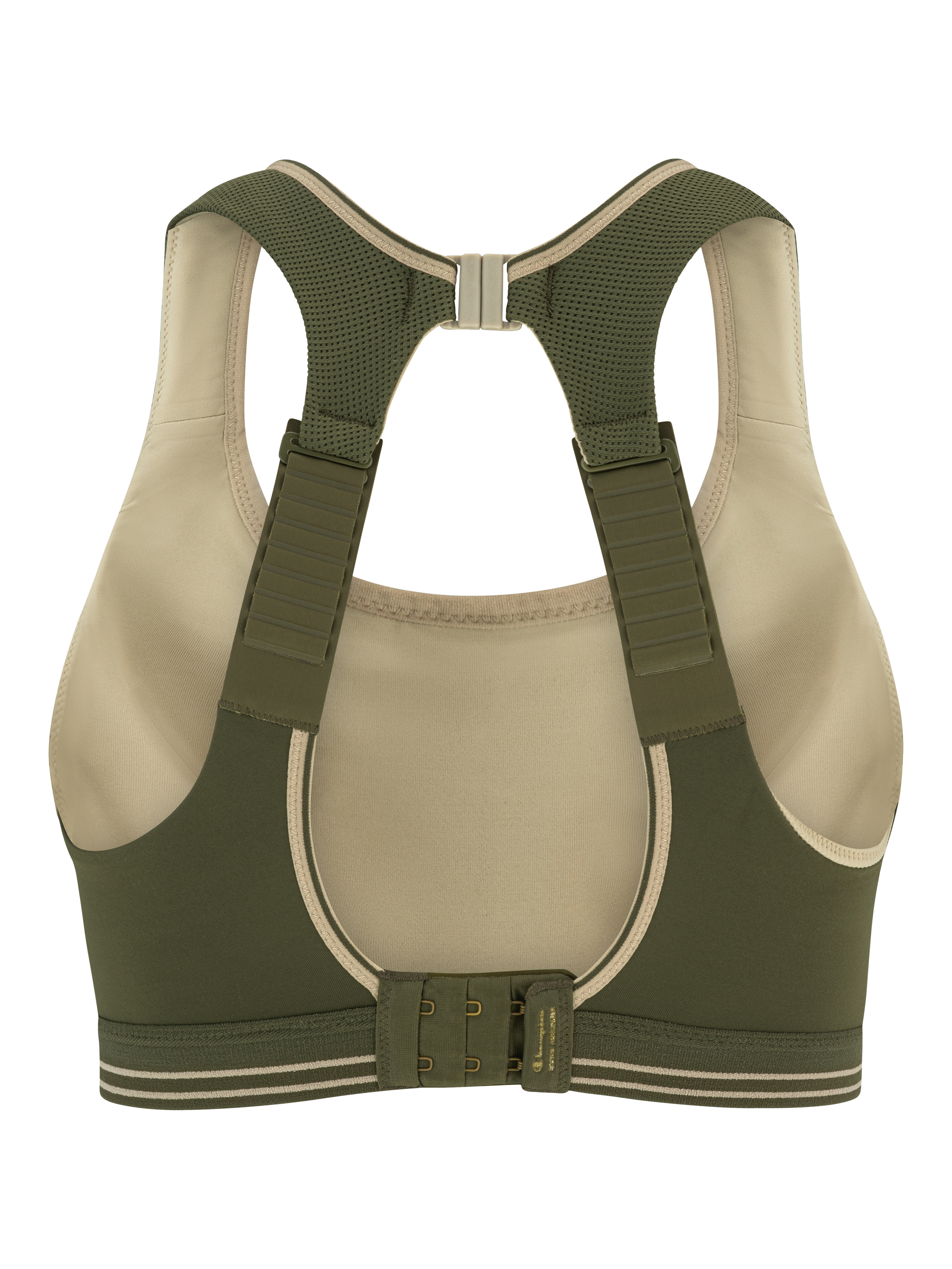 Product image 2 of 2, which shows Shock Absorber Ultimate Run Sports Bra, Olive, 32B