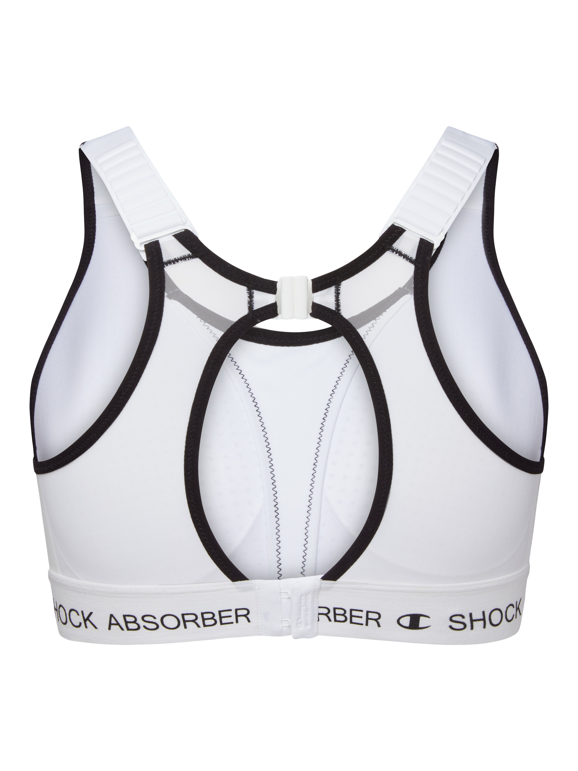 Product image 5 of 5, which shows Shock Absorber Ultimate Run Padded Sports Bra, White, 32B