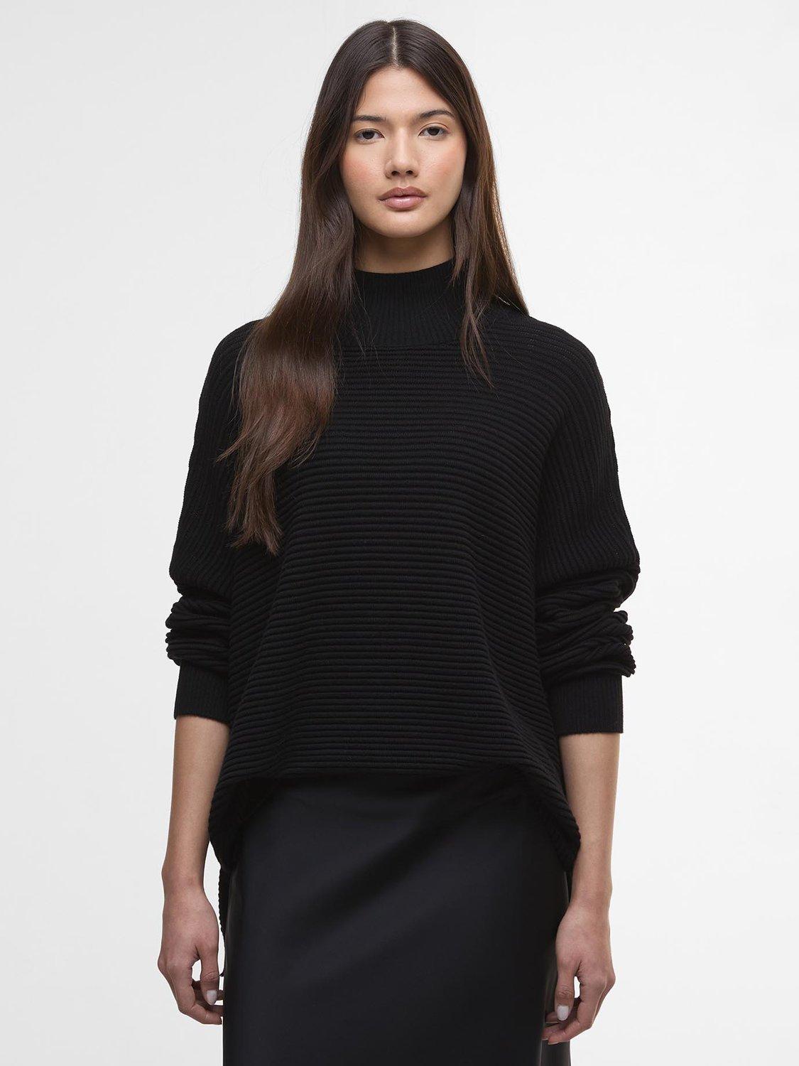 Barbour International Kaia Cotton Knit Funnel Neck Jumper