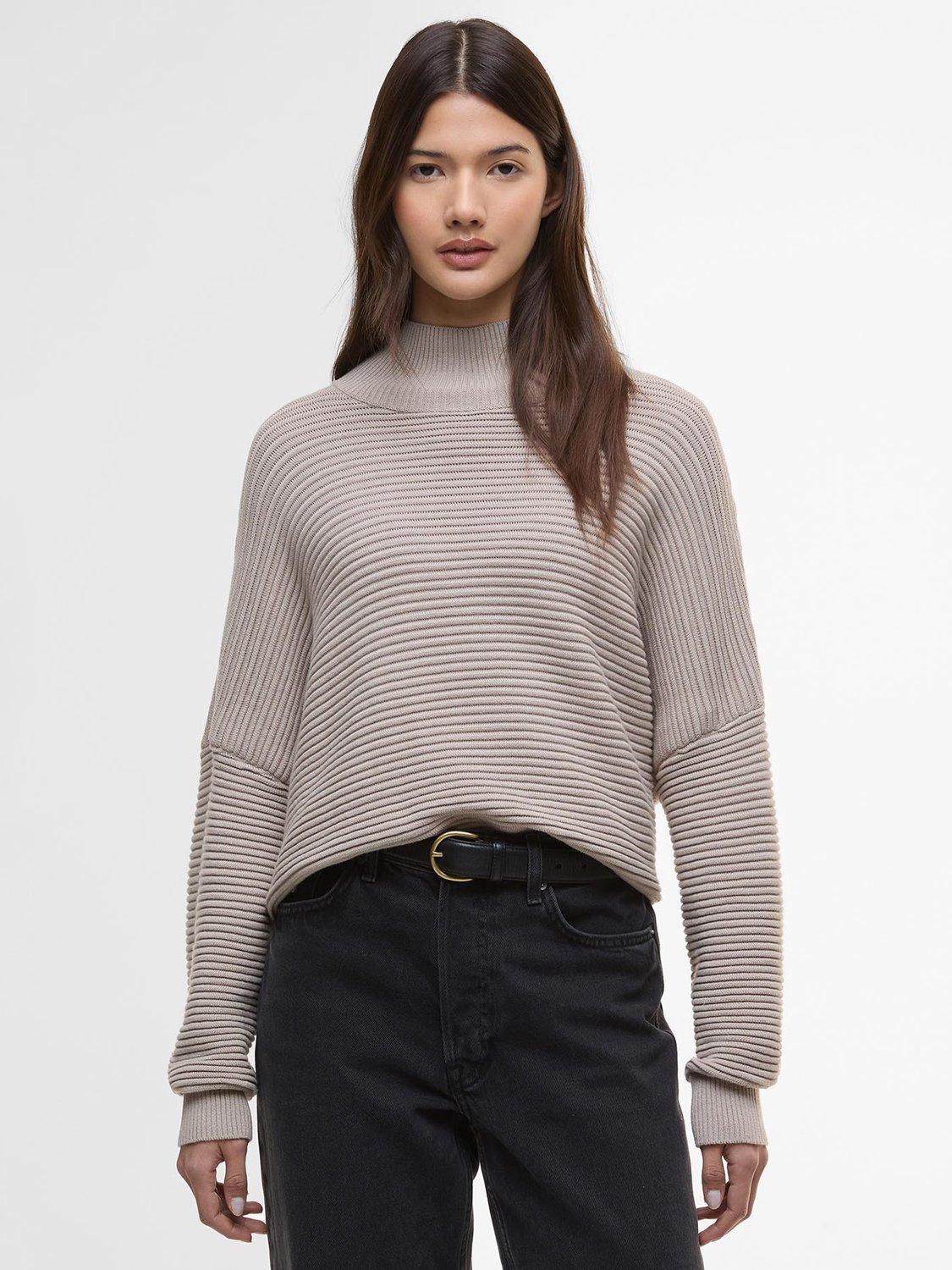 Barbour International Kaia Cotton Knit Funnel Neck Jumper