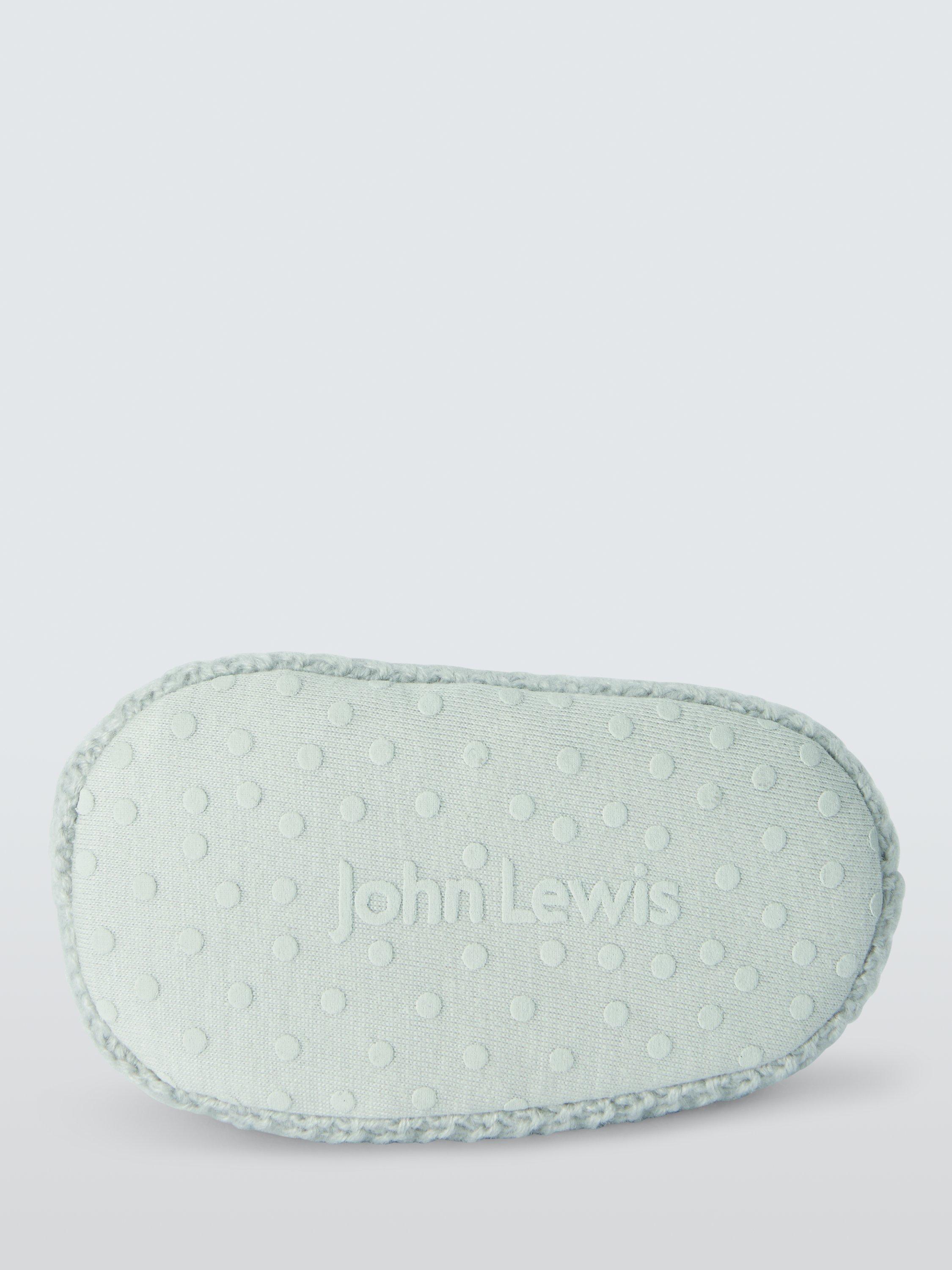 Product image 3 of 3, which shows John Lewis Baby Moon & Cloud Sock Top Booties, Multi, 0-3 months