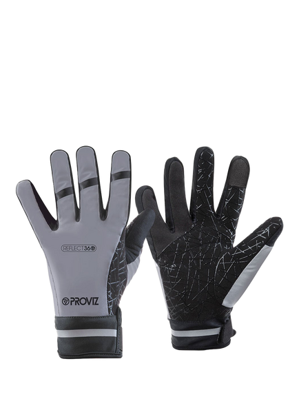 Proviz Reflective Waterproof Cycling Gloves, Silver, Silver