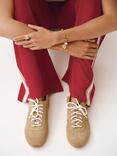 Mint Velvet Kiko Suede Lace Up Trainers, Brown Tan