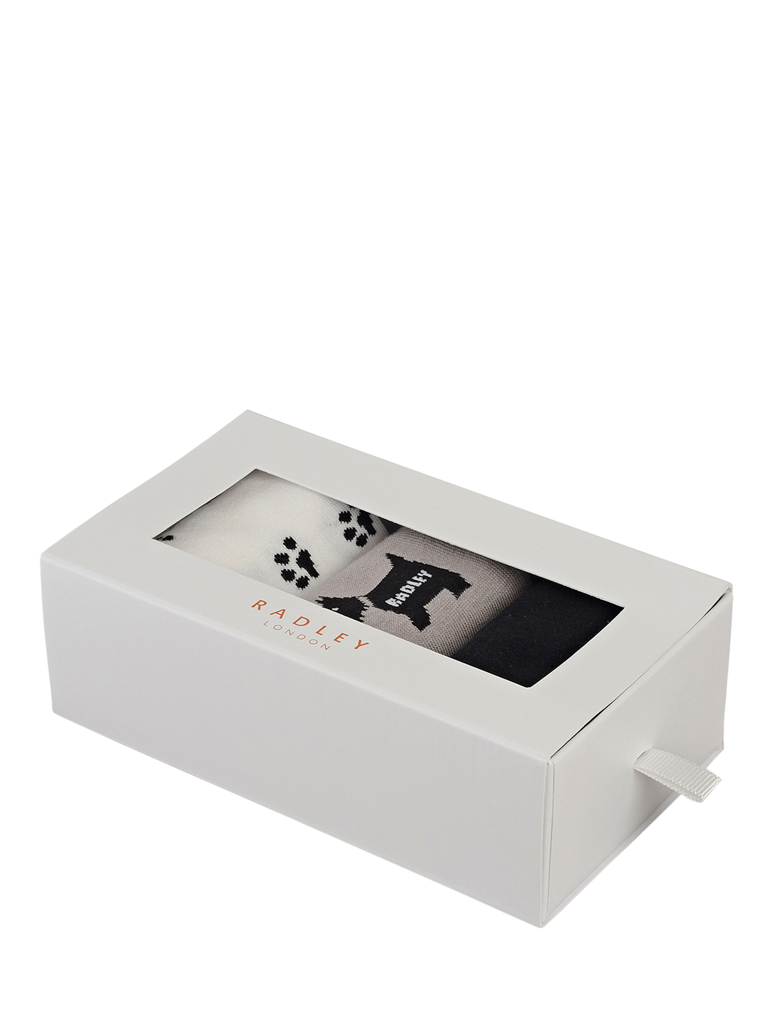 Product image 2 of 2, which shows Radley Cotton Blend Socks Gift Set, Pack of 3, Ash, One Size