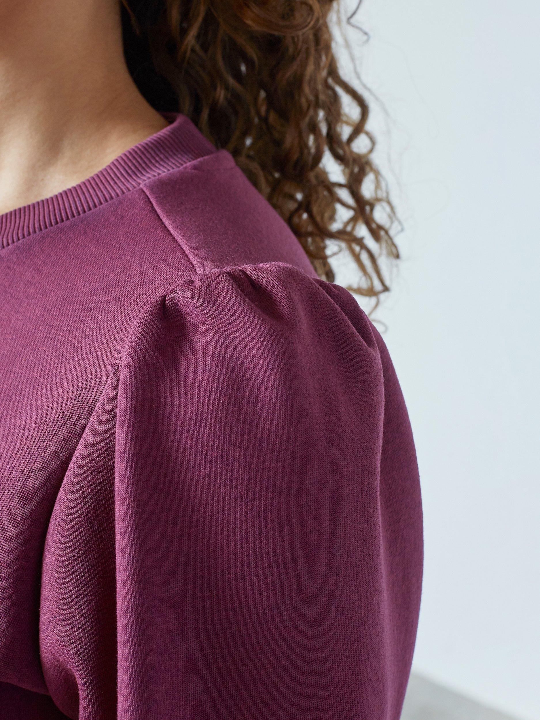 Product image 3 of 5, which shows Sisters Point Peva Crew Neck Sweatshirt, Deep Bordeaux, XS