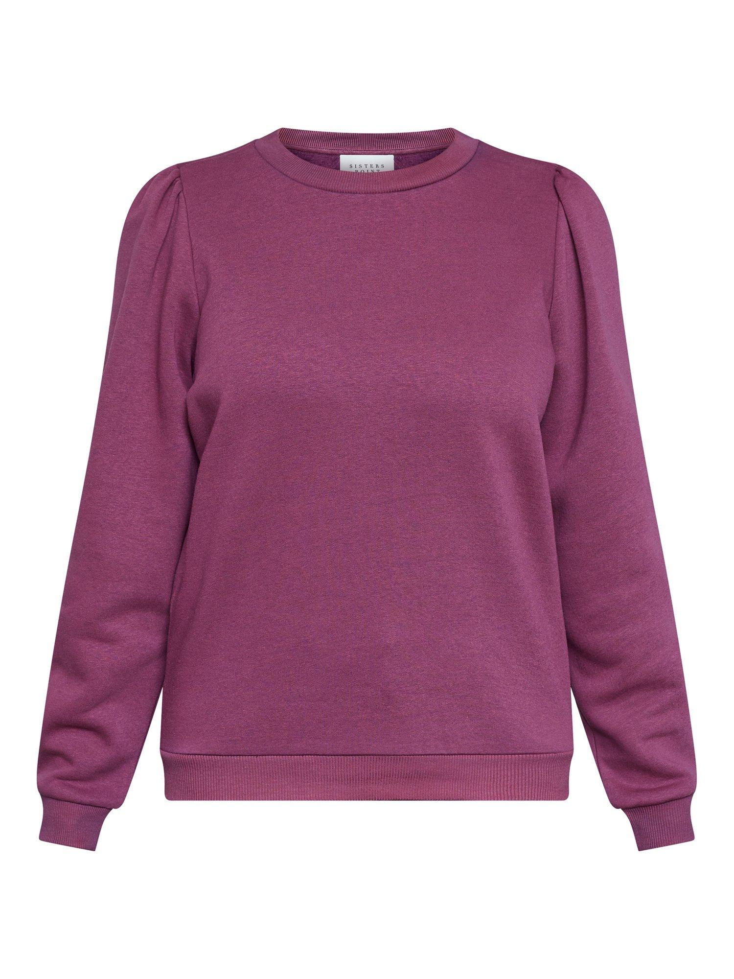 Product image 4 of 5, which shows Sisters Point Peva Crew Neck Sweatshirt, Deep Bordeaux, XS