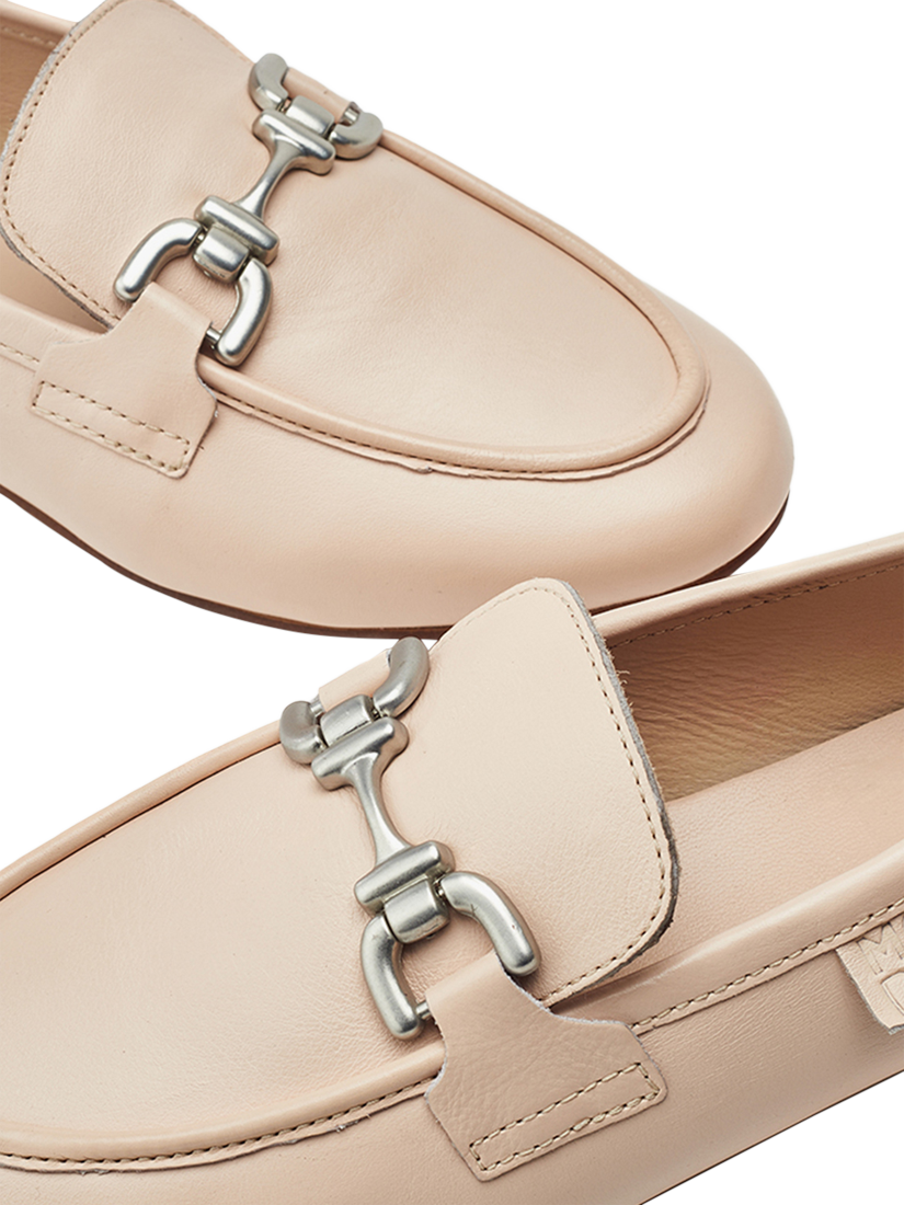 Product image 4 of 4, which shows Moda in Pelle Ellea Leather Snaffle Trim Loafers, Cameo, 3