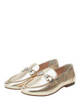 Moda in Pelle Ellea Leather Snaffle Trim Loafers, Gold