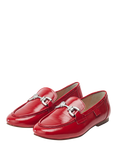 Moda in Pelle Ellea Leather Snaffle Trim Loafers, Red