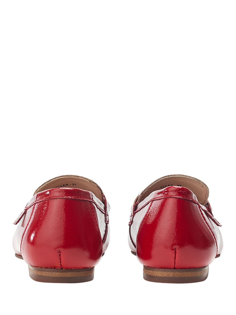 Product image 3 of 4, which shows Moda in Pelle Ellea Leather Snaffle Trim Loafers, Red, 3