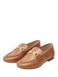 Moda in Pelle Ellea Leather Snaffle Trim Loafers, Tan