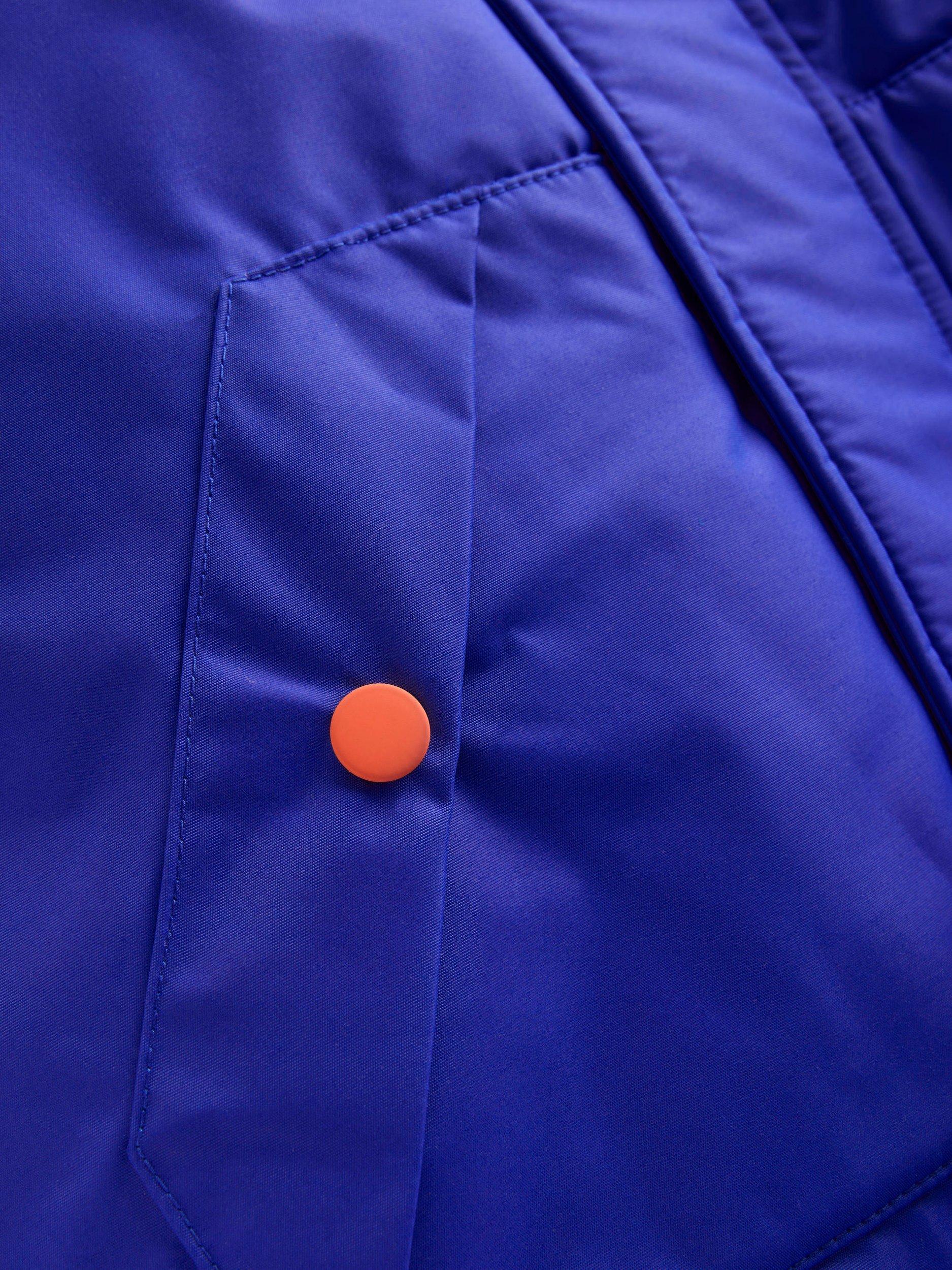 Product image 3 of 5, which shows Mini Boden Kids' Borg Lined Anorak, Blue, 6-7 years