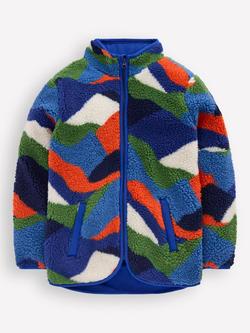 Mini Boden Kids' Cosy Borg Jacket, Multi, Multi