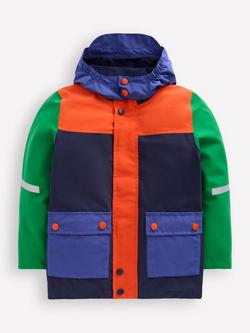 Mini Boden Kids' Hooded Fisherman Jacket, Multi, Multi