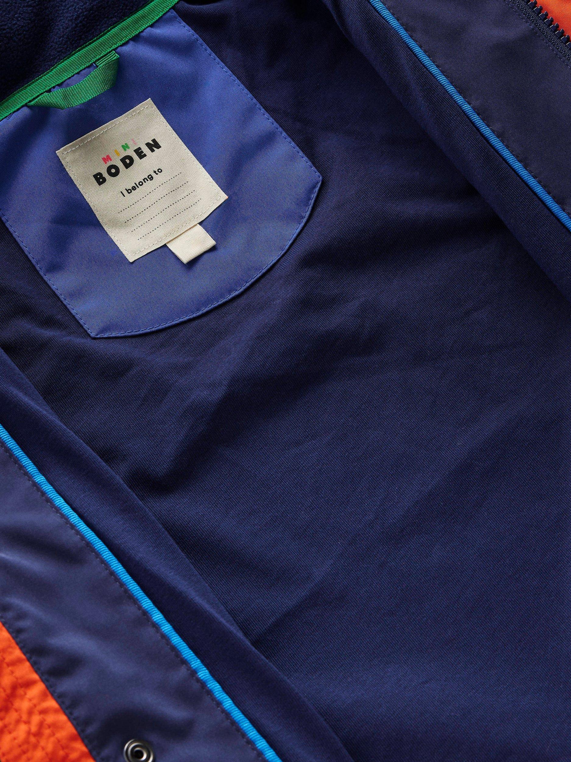 Product image 5 of 5, which shows Mini Boden Kids' Hooded Fisherman Jacket, Multi, 5-6 years