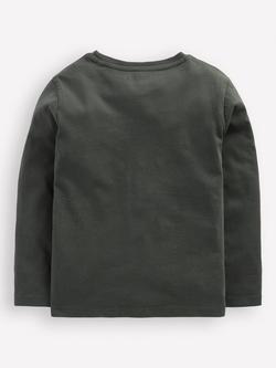 Mini Boden Kids' Lift The Flap Cotton T-Shirt, Smoke Halloween Bus - view 2, Smoke Halloween Bus