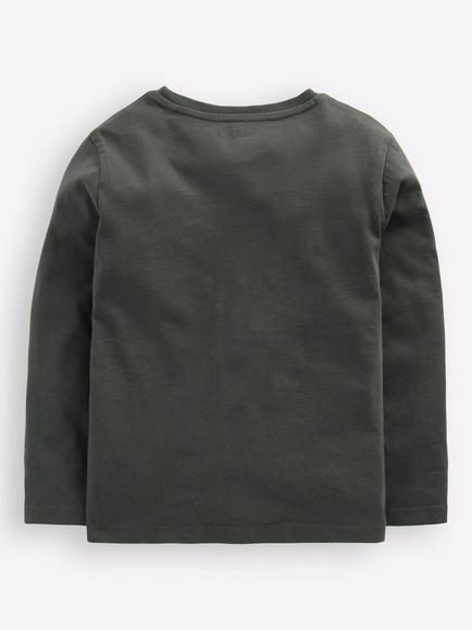 Mini Boden Kids' Lift The Flap Cotton T-Shirt, Smoke Halloween Bus - view 2, Smoke Halloween Bus