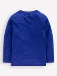 Mini Boden Kids' Cotton Short Sleeved T-Shirt, Blue Mammoth