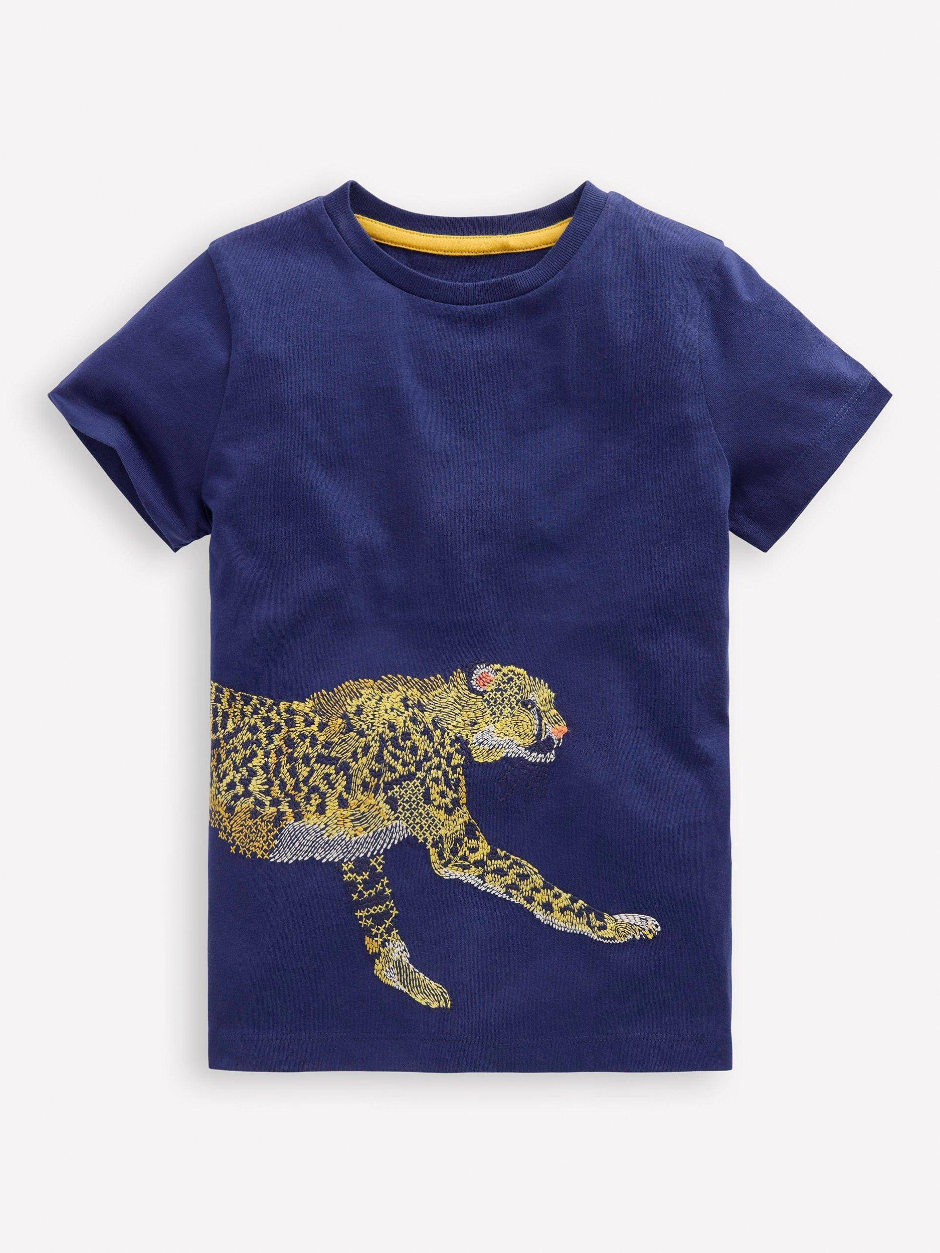Mini Boden Kids' Star Appliqué Long Sleeve T-Shirt, College Navy Star - Foto 2