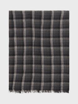 Gerard Darel Rielle Check Wool Blend Scarf, Grey, Grey