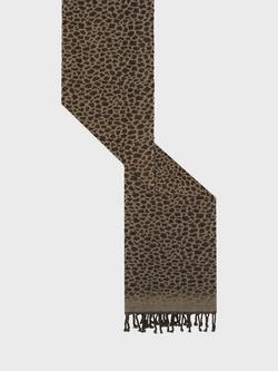 Gerard Darel Roxanna Animal Print Wool Rich Scarf, Grey - view 2, Grey