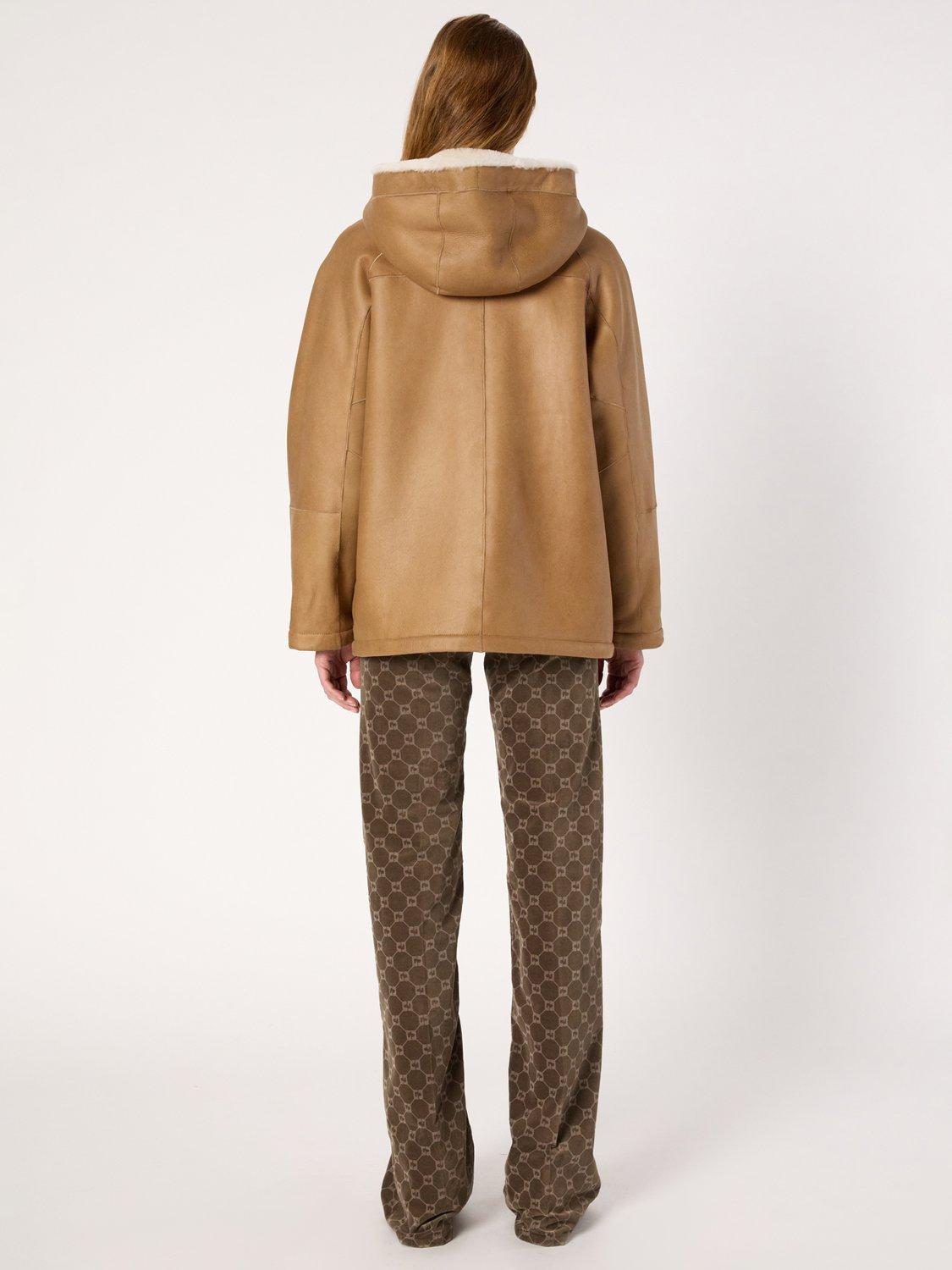 Product image 3 of 6, which shows Gerard Darel Margaux Pure Leather Jacket, Straw, 10