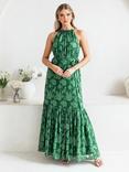 Anaya With Love High Neck Sash Tie Maxi Dress