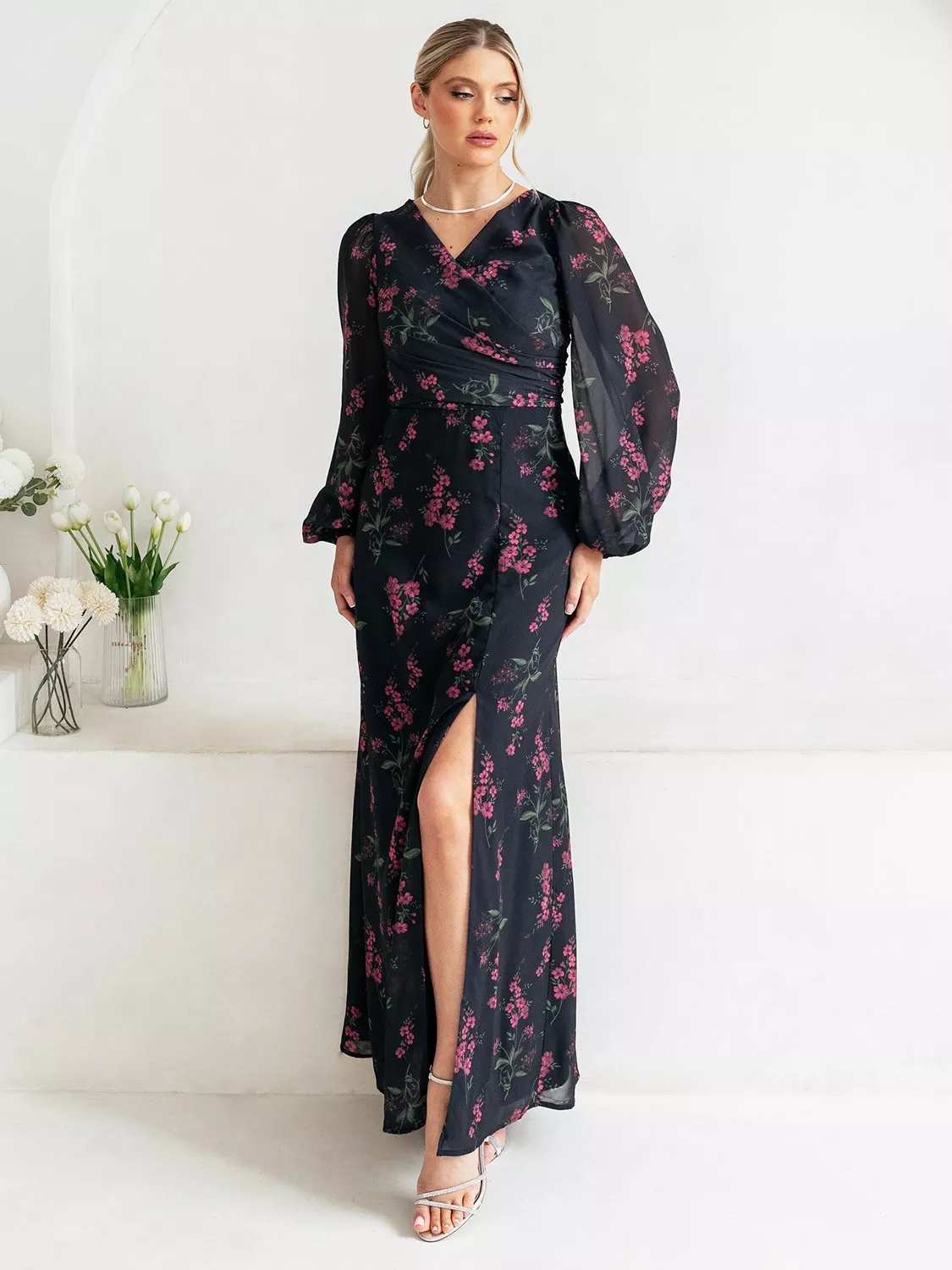 Robe Portefeuille Manches 3/4 Gap Softspun - Noir Taille XS - NEUF SANS ETIQUETTES