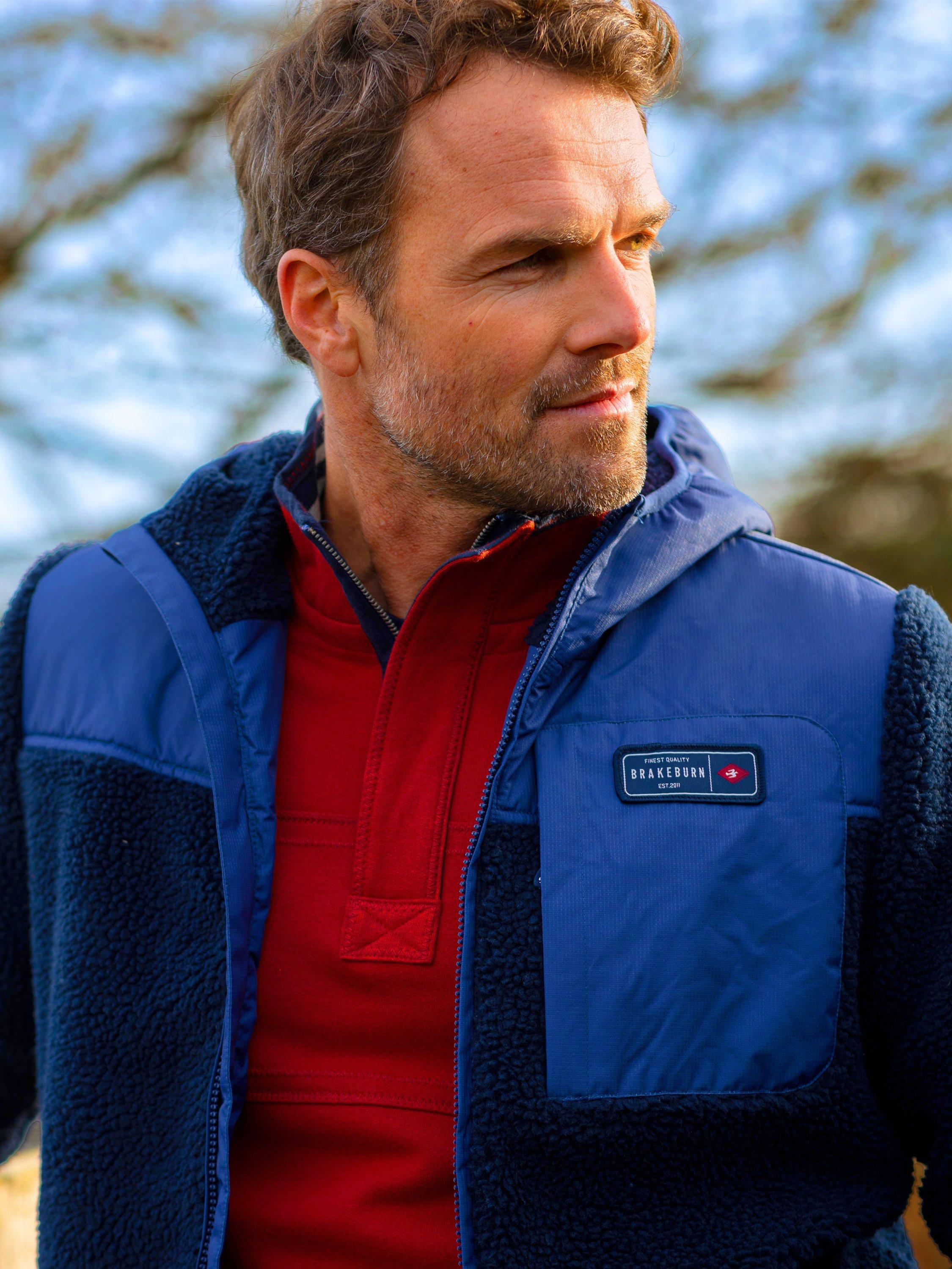 Product image 6 of 7, which shows Brakeburn Gargrave Fleece Jacket, Blue, S