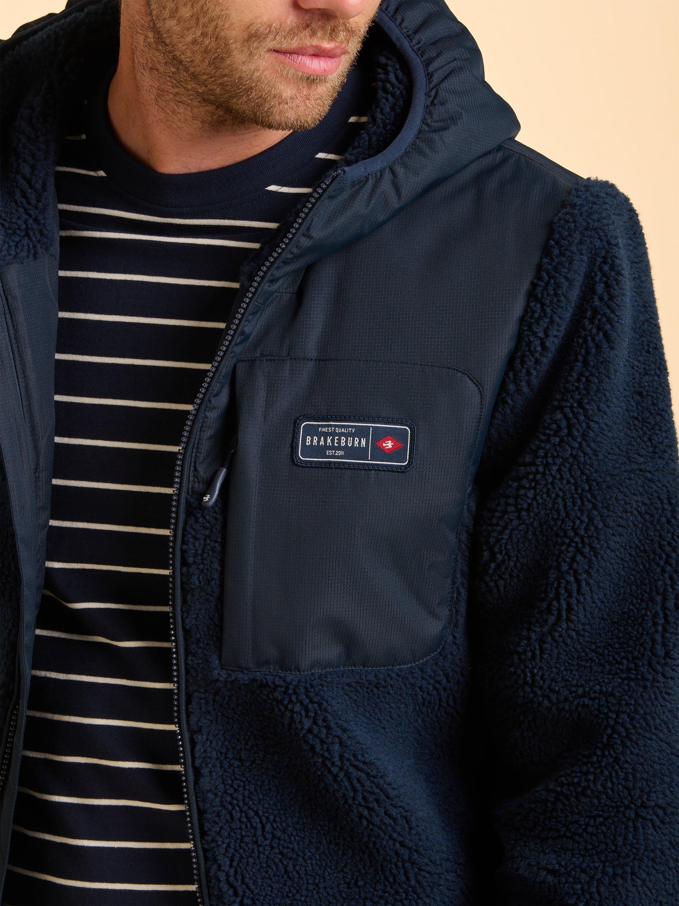 Product image 7 of 7, which shows Brakeburn Gargrave Fleece Jacket, Blue, S