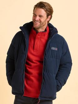 Brakeburn Kempsford Cord Puffer Jacket, Blue - view 2, Blue