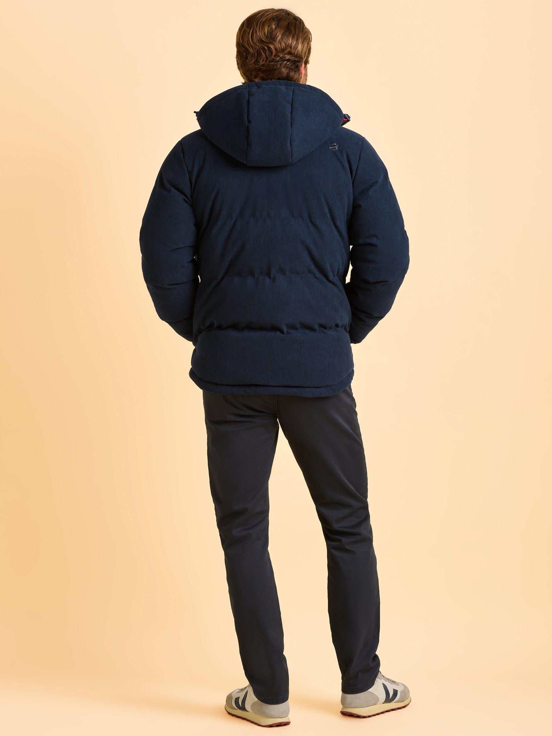 Product image 3 of 8, which shows Brakeburn Kempsford Cord Puffer Jacket, Blue, S