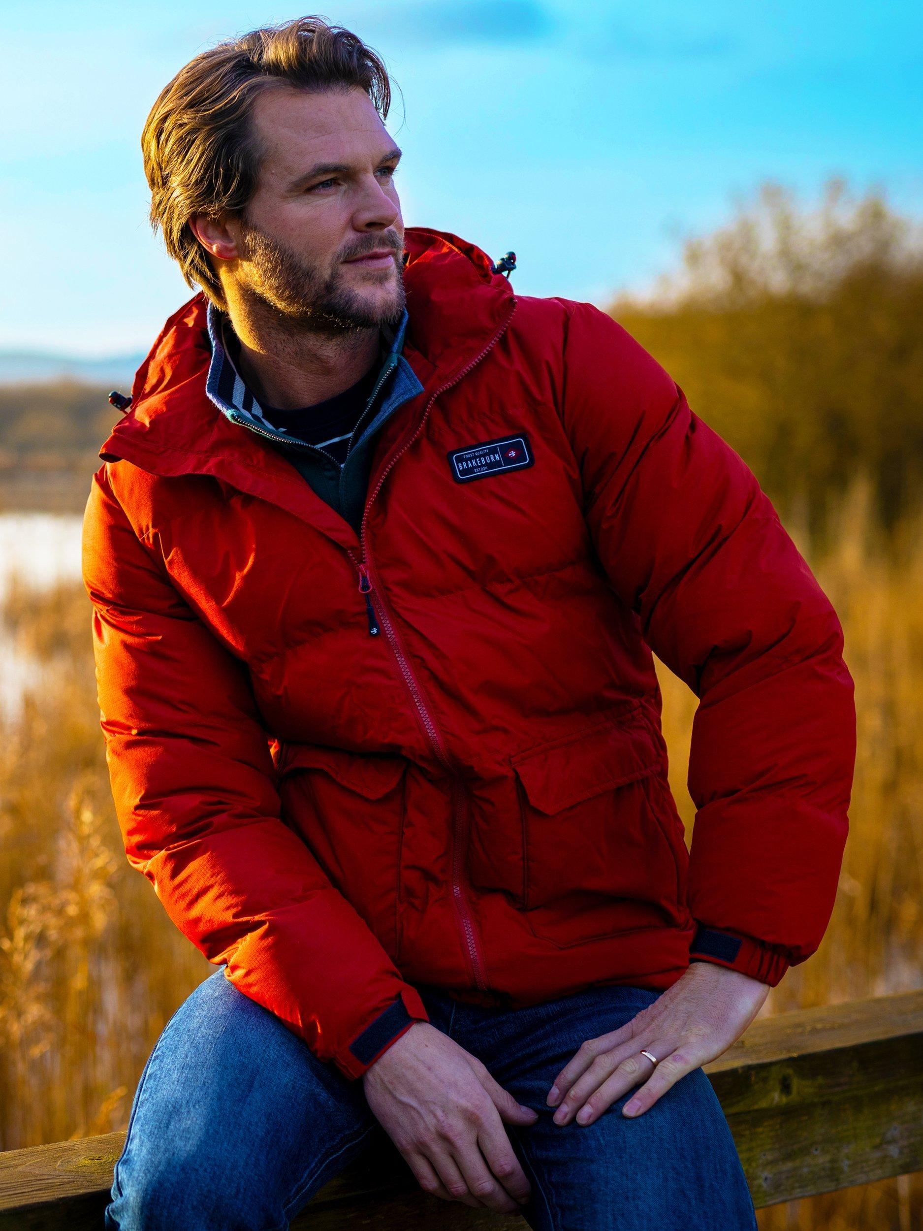 Product image 2 of 7, which shows Brakeburn Landcross Puffer Jacket, Red, S