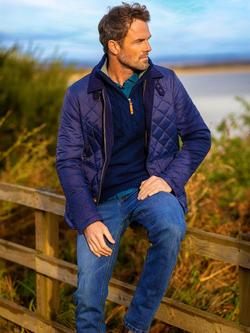 Brakeburn Taplow Quilted Jacket, Blue - view 2, Blue