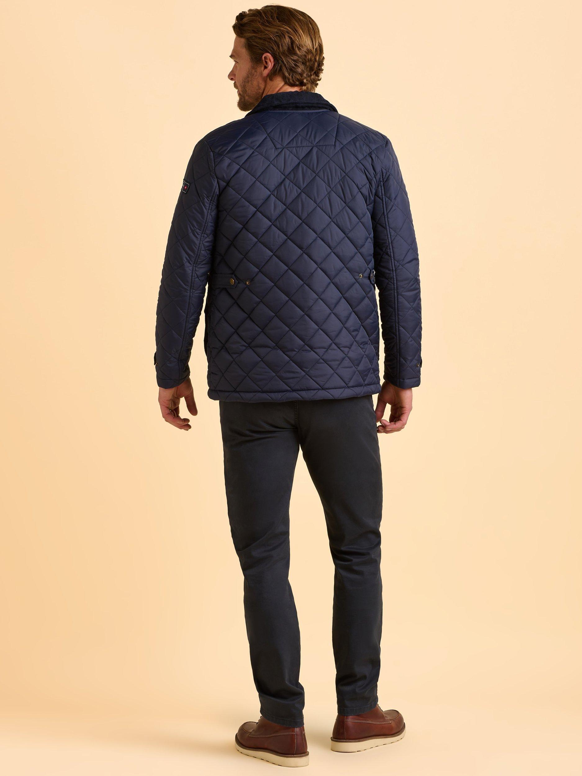 Product image 3 of 7, which shows Brakeburn Taplow Quilted Jacket, Blue, S