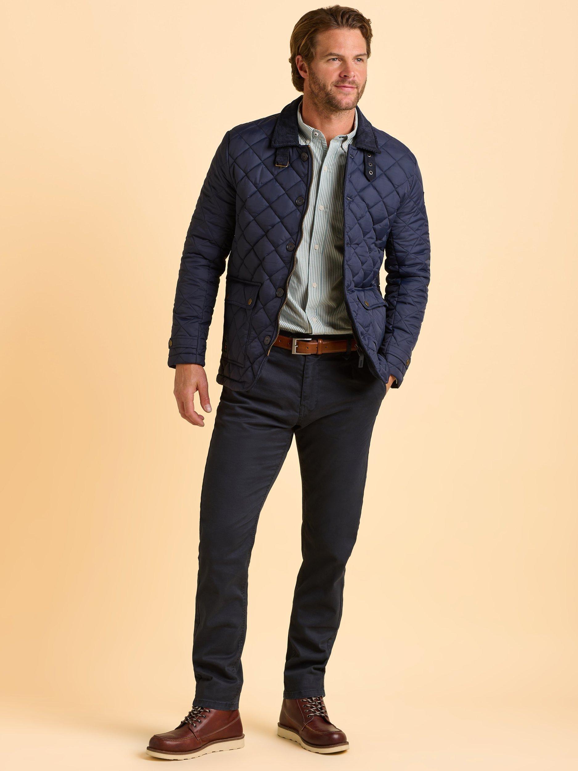 Product image 7 of 7, which shows Brakeburn Taplow Quilted Jacket, Blue, S