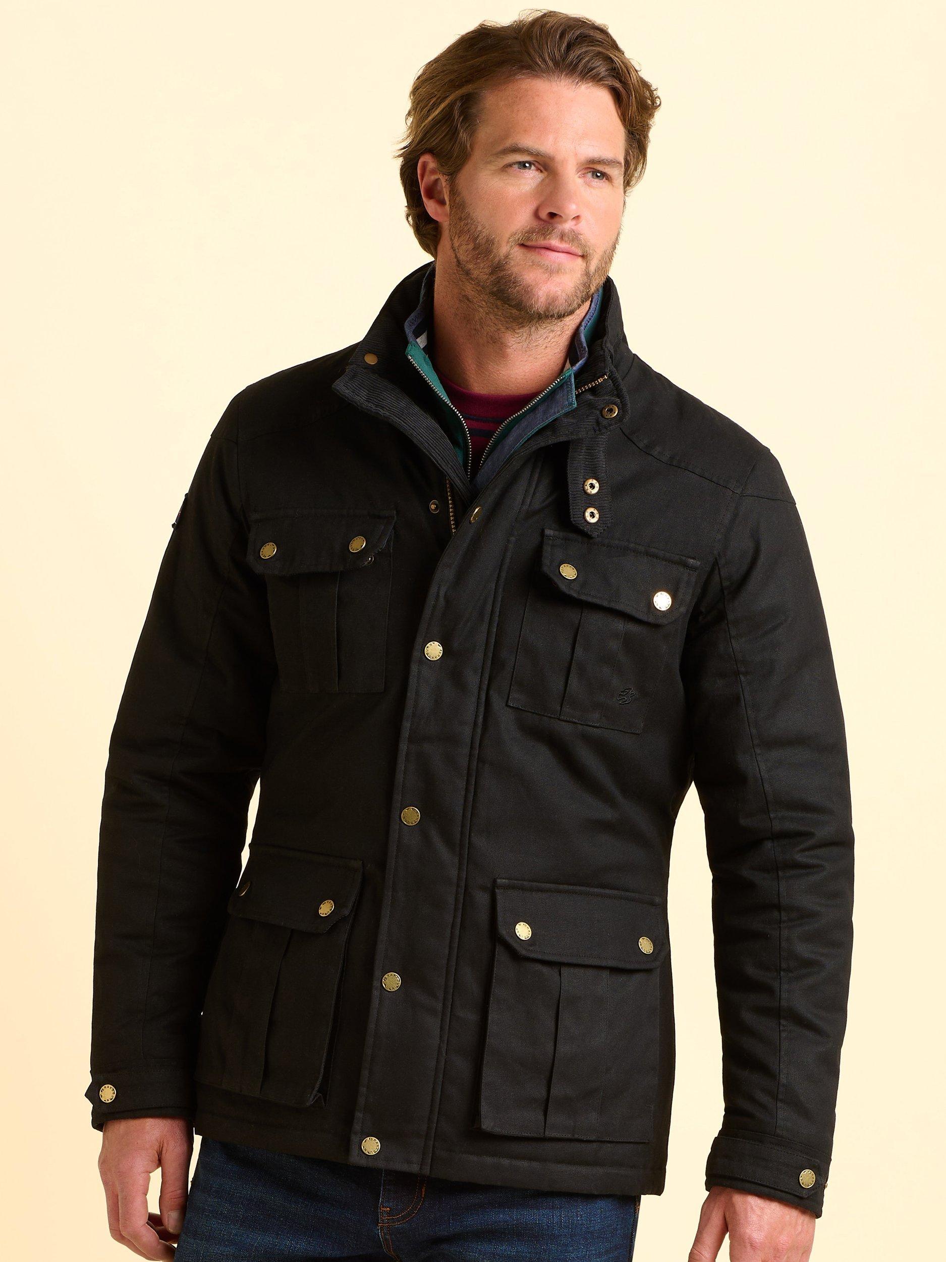 Product image 1 of 7, which shows Brakeburn Verwood Cotton Jacket, Black, S