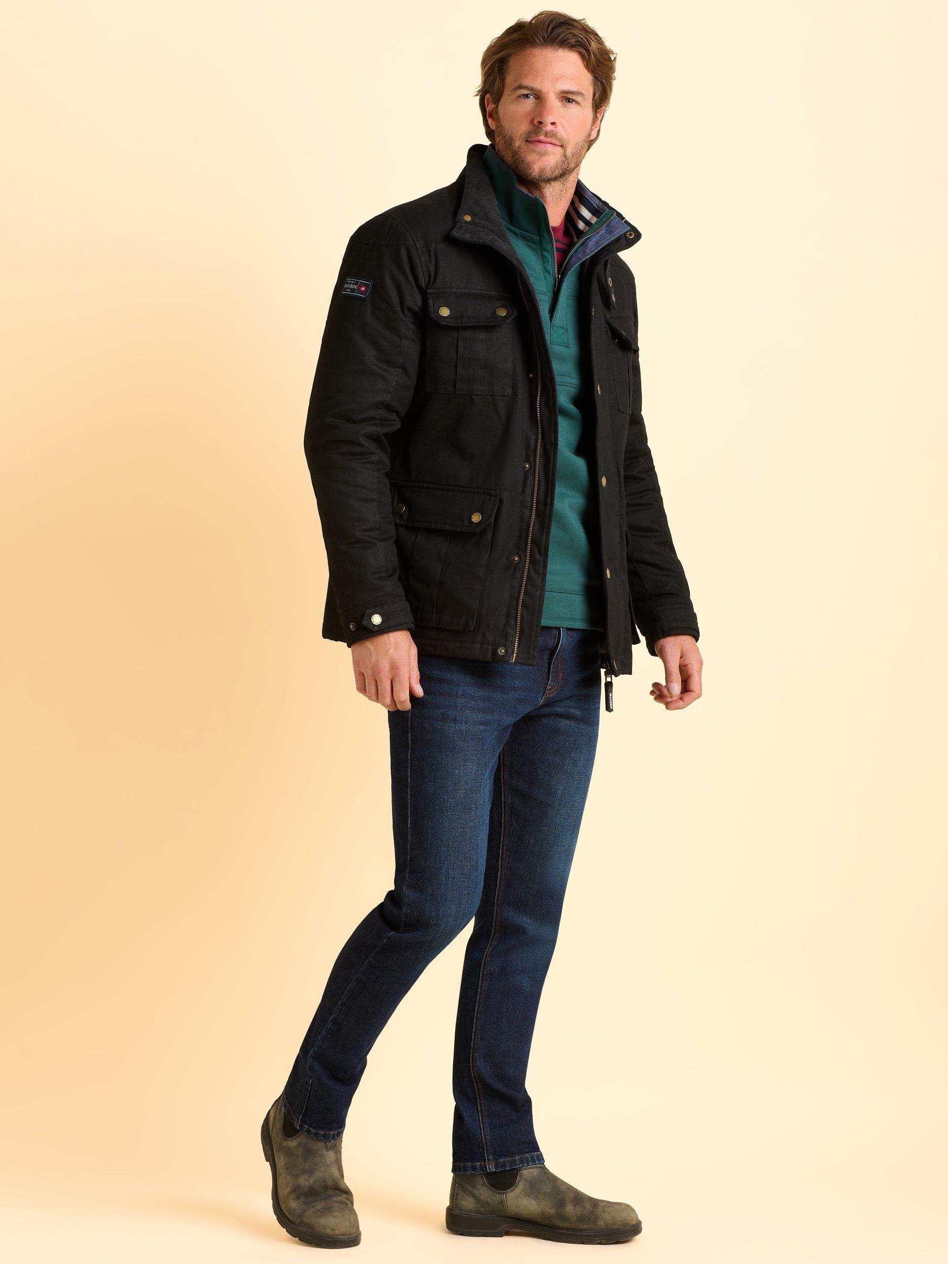 Product image 4 of 7, which shows Brakeburn Verwood Cotton Jacket, Black, S