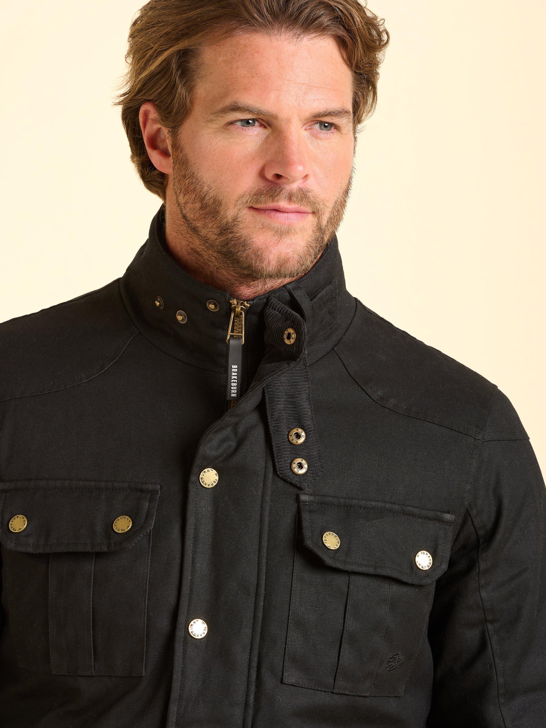 Product image 6 of 7, which shows Brakeburn Verwood Cotton Jacket, Black, S