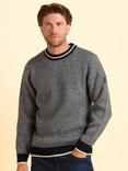 Brakeburn Addlethorpe Crew Neck Jumper, Blue