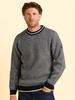 Brakeburn Addlethorpe Crew Neck Jumper, Blue, Blue