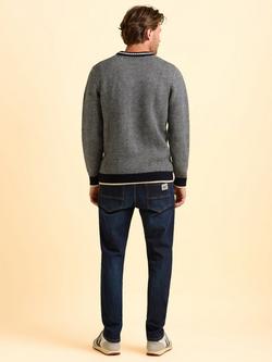 Brakeburn Addlethorpe Crew Neck Jumper, Blue - view 2, Blue