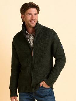 Brakeburn Applecross Zip Cardigan, Green, Green