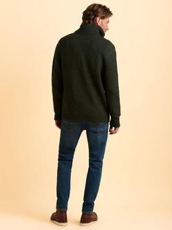 Brakeburn Applecross Zip Cardigan, Green - view 2, Green