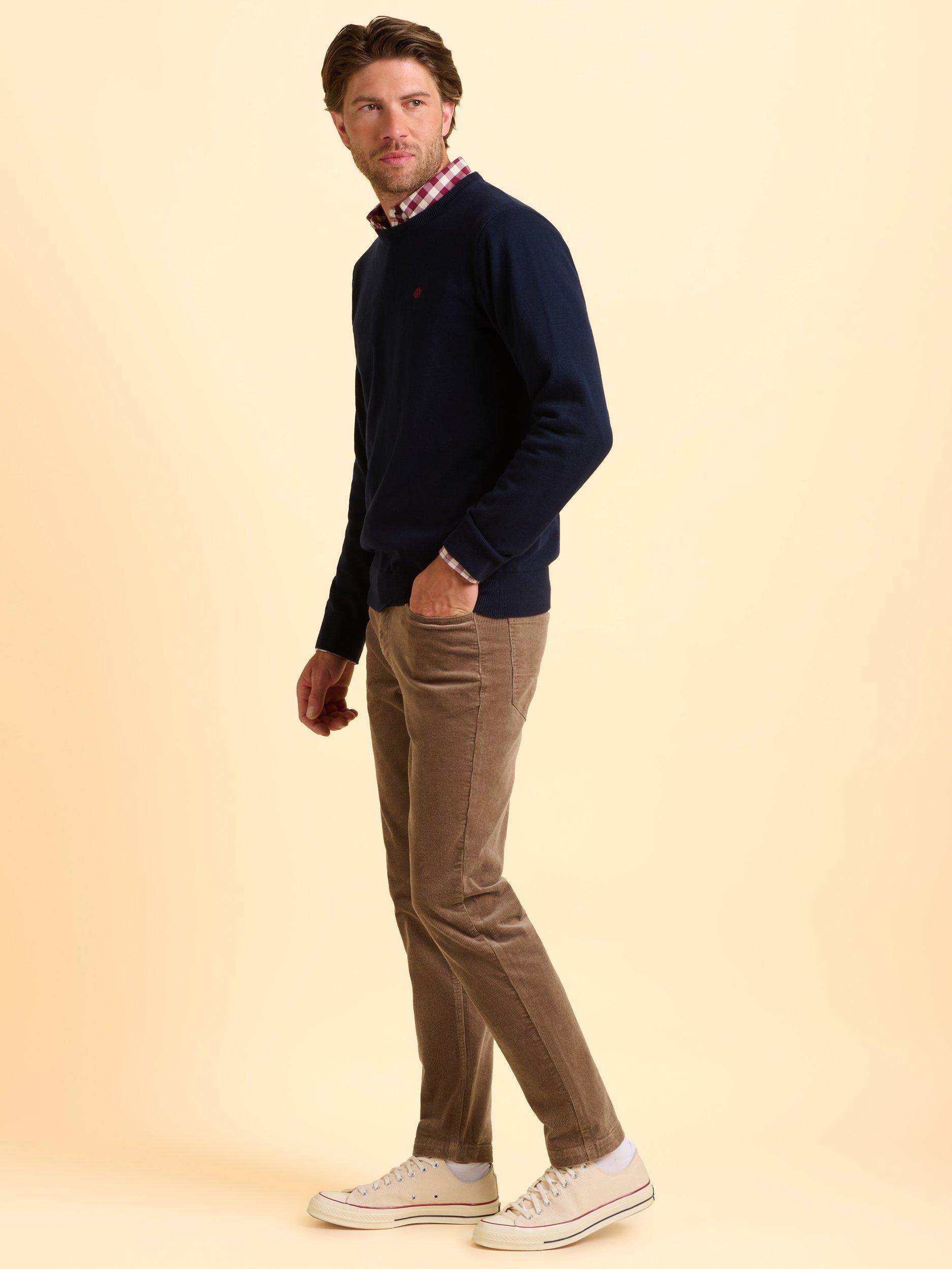 Product image 3 of 5, which shows Brakeburn Atworth Cotton Jumper, Blue, S