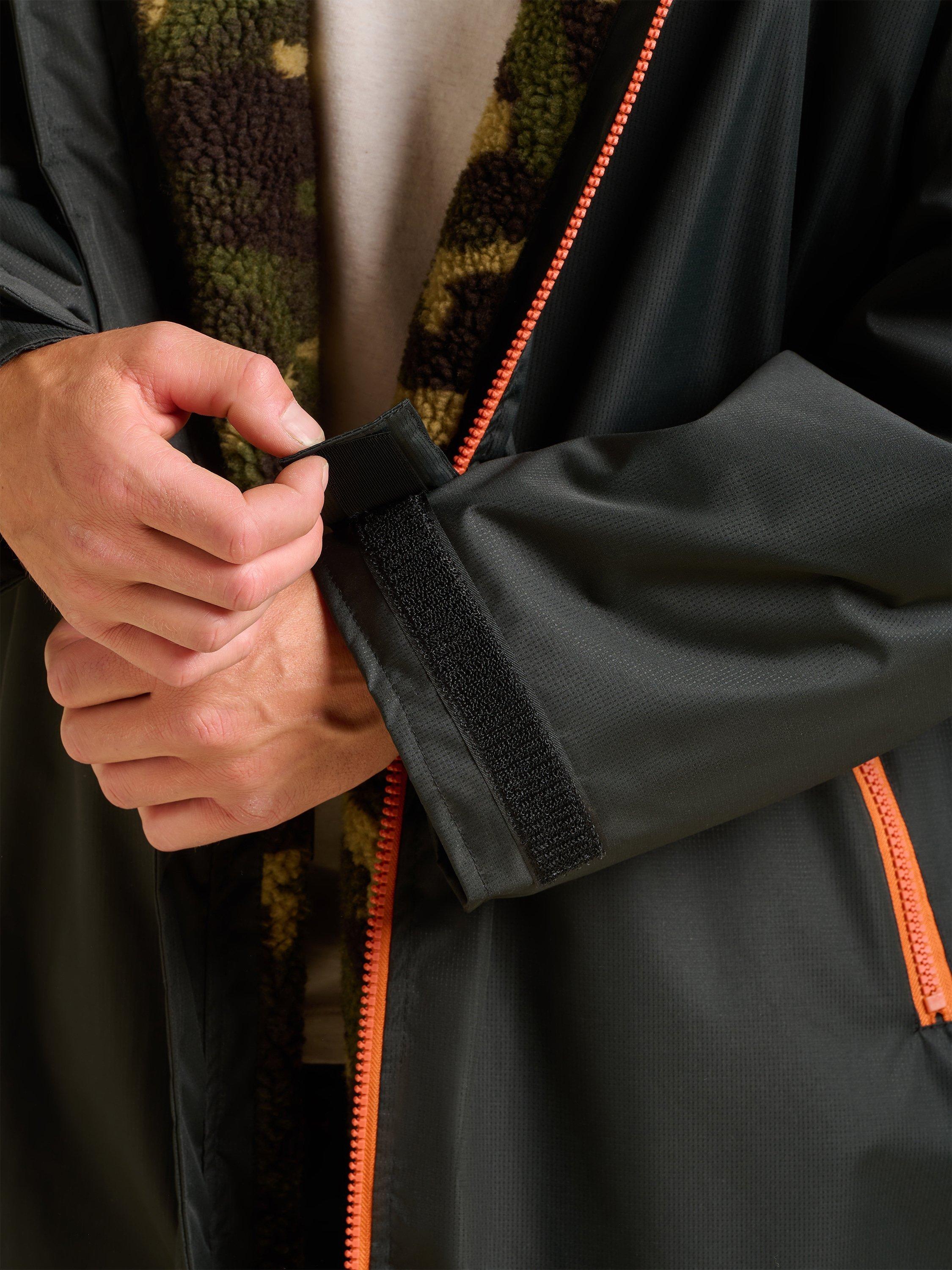 Product image 6 of 6, which shows Brakeburn Parley Chinook Sherpa-Lined Showerproof Changing Robe, Black, L-XL