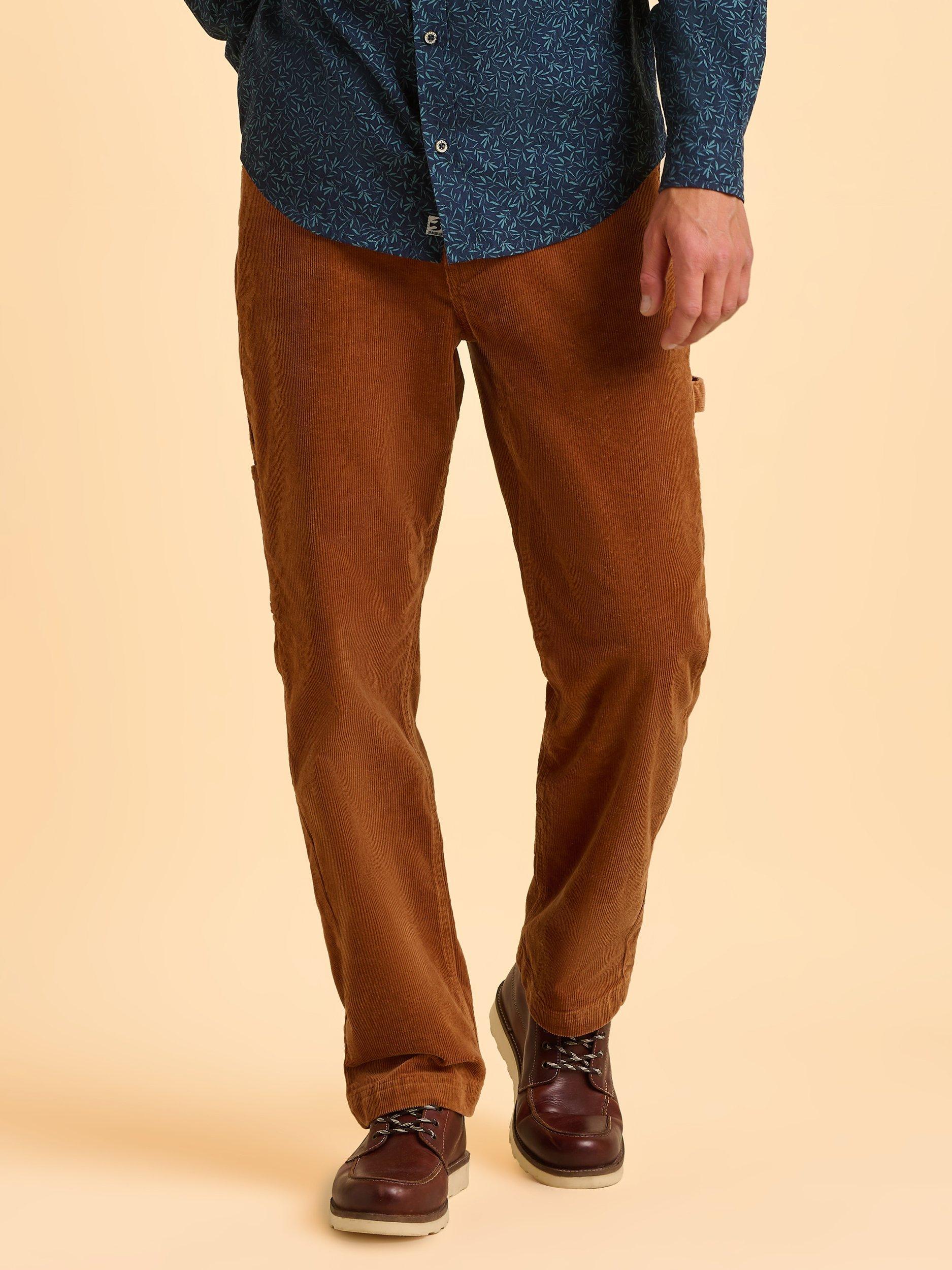 Product image 1 of 7, which shows Brakeburn Banstead Corduroy Trousers, Natural, 30